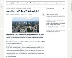 Maastricht University Investing in Poland. Naturalnie!
